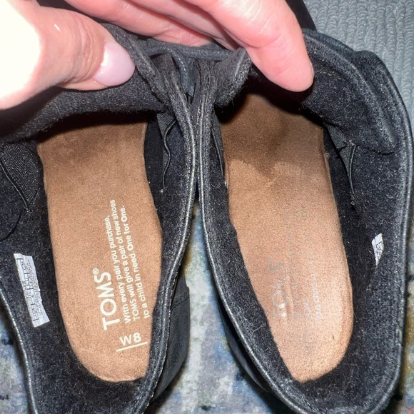 Toms Lace Up Wedge Booties, Black, 8 - Picture 6 of 6